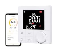 Wengart TUYA - Termostato R8W, AC230V 3A, per sistema di riscaldamento dell'acqua, 2,4 GHz, programmazione settimanale volantino, termostato Wi-Fi, compatibile con Alexa Echo/Google Home