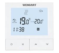 Wengart Tuya - Termostato WG372, AC230 V, 3 A, 2,4 GHz, WiFi, per lavoro per riscaldamento a pavimento, compatibile con Alexa Google Home, colore: Bianco