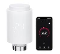 Wengart Valvola termostatica Zigbee 1413E, controllo della temperatura TRV, funzione di rilevamento finestre, Alexa, controllo vocale Googlehome, hub Tuya Zigbee richiesto