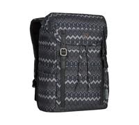 Wenger 606475 COHORT 16' Flapover Laptop Backpack, Padded laptop compartment with Tablet Pocket in a Black Native Print (22 Litres)