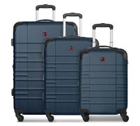 Wenger Amplar Evo 4 ruote Set di valigie 3 pezzi con piega di espansione blu