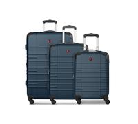Wenger Amplar Evo 4 ruote Set di valigie 3 pezzi con piega di espansione blu