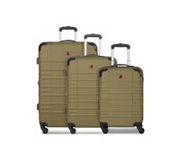 Wenger Amplar Evo 4 ruote Set di valigie 3 pezzi con piega di espansione marrone