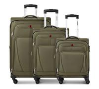 Wenger Beaumont 4 ruote Set di valigie 3 pezzi con piega di espansione oliva