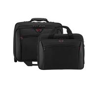 WENGER Borsa Trolley Porta PC Potomac 2-TLG, Notebook 17”, Custodia Laptop 15” Estraibile, 23 l, Uomo Donna, Ufficio Viaggi di Lavoro, Nero, 600661