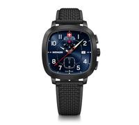 Wenger Orologio Cronografo Vintage 01.1933.113 40mm Quadrante Blu Cinturino Silicone Nero da Uomo