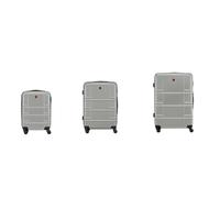 Wenger Itinera Set di 3 Valigie Rigide S/M/L, 33/62/99 l, Trolley, Argento | Set trolley da viaggio per vacanze con 4 ruote scorrevoli, serratura a combinazione e manico telescopico in ABS.