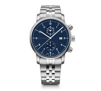 Wenger Orologio al quarzo da uomo con cronografo e cinturino in acciaio inox 01.1743.124, Argento, Bracciale