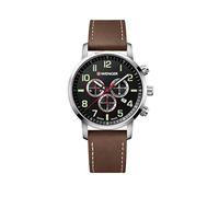 Wenger Orologio Cronografo Quarzo Unisex con Cinturino in Pelle 01.1543.103