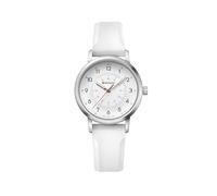 WENGER Orologio da polso unisex Avenue Ø 35 mm, Swiss Made, analogico al quarzo, impermeabile fino a 100 m, cinturino in silicone, bianco, cinghia