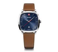 WENGER Quadrante blu classico vintage da uomo (37 mm) / cinturino smartcycle marrone 01.1921.106