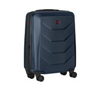 WENGER Prymo - Valigetta rigida con 4 ruote, trolley a mano, serratura di sicurezza, uomo e donna, viaggio, Blu, Carry-On, Valigetta rigida