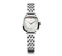 WENGER Quadrante argento classico vintage (27 mm) per donna/bracciale in acciaio inossidabile 01.1911.101