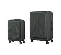WENGER Skyon Set Valigie da 2 pezzi, Bagaglio a mano + Valigia grande, Valigia Rigida, Trolley, Tasca per Laptop e Tablet, Serratura, Antracite, 653570