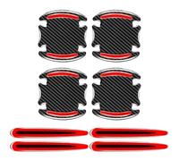 WENGONG 8 Pezzi Protezione Portiere Auto per Hyundai N Performance Tucson Kona Sonata i30 i20 Elantra LAFESTA, Pellicola di Protezione Autoadesiva Anti Graffio Guscio della Maniglia Protezione,Red