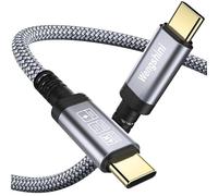 Wengshini Cavo dati da USB C a USB C da 1,5 m, 240 W/20 Gbps USB 3.2 Gen2 x 2, trasmissione video 4 K a 60 HZ, per laptop, cellulare, Steam Deck, tablet, SSD, monitor, ecc.