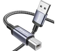 Wengshini Cavo per stampante USB 2.0 2 m, USB tipo A maschio anf B maschio stampante cavo scanner, compatibile con HP, Canon, Dell, Lexmark, Xerox, Samung e molto altro ancora