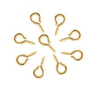 WENH 200 pezzi 4x8/5x10mm piccoli perni a vite occhielli ganci occhielli for fai da te artigianato creazione di gioielli risultati perline ciondoli forniture(KC Gold color,4x8mm)
