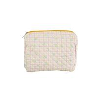 WENH Astuccio for matite cosmetiche floreali in cotone coreano di moda, astuccio for cosmetici, for donne, articoli da toeletta, borse for trucco, custodie for trucco di bellezza femminile(L yellow)