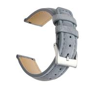 WENH Cinturino for orologio in pelle scamosciata vintage da 18 mm, 19, 20, 22, fatto a mano, grigio marrone, cinture di ricambio, accessori uomo(Grey 1,20mm)