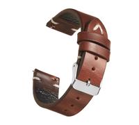 WENH Cinturino for orologio vintage da 18 mm, 19, 20, 22, nero, blu, marrone, disponibile, accessori for cinturini for orologi fatti a mano(Vintage brown 1,22mm)