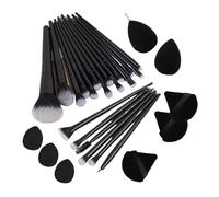 WENH Kit di strumenti for il trucco da 29 pezzi, 20 pennelli for il trucco + 9 spugne for il trucco, cuscino d'aria, cipria, set di dita, strumento for il trucco portatile