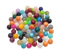 WENH Perline rotonde effetto marmo acrilico da 6 mm a 20 mm for collane e orecchini fatti a mano, componenti e accessori for gioielli fai da te(Dark green,6mm 4000pcs)