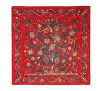 WENH Sciarpa di seta da donna, 130x130 cm, grandi scialli, stole, stampa ad albero, sciarpe quadrate(D770-3)