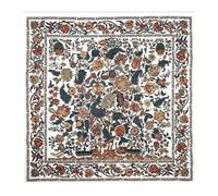WENH Sciarpa di seta da donna, 130x130 cm, grandi scialli, stole, stampa ad albero, sciarpe quadrate(D770-5)
