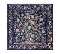 WENH Sciarpa di seta da donna, 130x130 cm, grandi scialli, stole, stampa ad albero, sciarpe quadrate(D770-2)