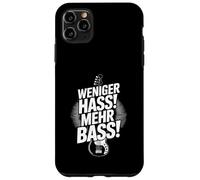 Weniger Hass Mehr Bass Funny Music Festival DJ Techno Citazione Custodia per iPhone 11 Pro Max