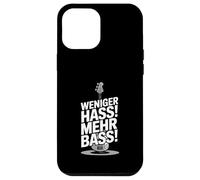 Weniger Hass Mehr Bass Funny Music Festival DJ Techno Citazione Custodia per iPhone 12 Pro Max