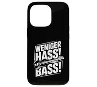Weniger Hass Mehr Bass Funny Music Festival DJ Techno Citazione Custodia per iPhone 13 Pro