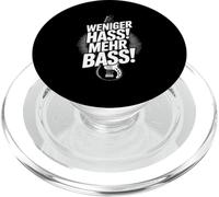Weniger Hass Mehr Bass Funny Music Festival DJ Techno Citazione PopSockets PopGrip per MagSafe