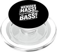 Weniger Hass Mehr Bass Funny Music Festival DJ Techno Citazione PopSockets PopGrip per MagSafe