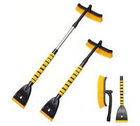 WENINETIES 1 Pezzi Raschietto per Ghiaccio per Auto con Scopa per Mitsubishi Space Star II FL 2020, con Testa Rimovibile Auto Accessori per Parabrezza Auto Neve Pala,Yellow