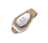WENINETIES 2 Pezzi Porta Occhiali Auto per Mazda 3 BP 2019-2023 2024, Supporto Magnetico per Occhiali da Visiera Supporto per Occhiali Sole da Auto Clip Biglietti,Beige