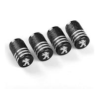 WENINETIES 4 Pezzi Auto Cappucci delle Valvole per Peu-geot Landtrek Double Cab 2020-, Tappo della Valvola Pneumatico Dell'auto Tappini Gomme Auto Tappi per Valvole,Bla-CK