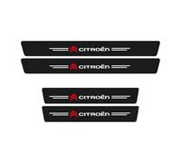 WENINETIES 4 Pezzi Battitacco Adesivi Soglie Porte per Citroen C1 C2 C3 C3-XR, Fibra di Carbonio Piastra Batticalcagno Protezione Porta Soglia Sticker