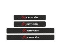 WENINETIES 4 Pezzi Battitacco Adesivi Soglie Porte per Citroen C3-XR 2019-2023, Fibra di Carbonio Piastra Batticalcagno Protezione Porta Soglia Sticker
