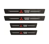 WENINETIES 4 Pezzi Battitacco Adesivi Soglie Porte per Mitsubishi Colt 2008-2024, Fibra di Carbonio Piastra Batticalcagno Protezione Porta Soglia Sticker
