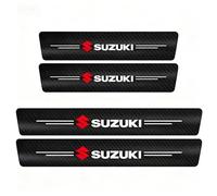 WENINETIES 4 Pezzi Battitacco Adesivi Soglie Porte per Suzuki Baleno I (WB) 2019-2022, Fibra di Carbonio Piastra Batticalcagno Protezione Porta Soglia Sticker