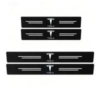 WENINETIES 4 Pezzi Battitacco Adesivi Soglie Porte per Tesla Model Y Juniper 2025 2026, Auto Adesivo per Davanzale in Fibra di Carbonio Car Accessori