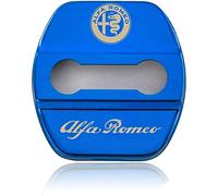 WENINETIES 4 Pezzi Copertura della Serratura della Portiera Dell'auto per Alfa Romeo Stelvio/Giulia/Giulietta/Sportiva/Mito, Acciaio Inossidabile Coperture delle Chiusure Antiruggine Antifurto,Blue