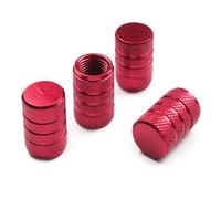 WENINETIES 4 Pezzi Tappini Gomme Auto per Skoda Octavia II Hatchback 2009 2010 2011 2012 2013, Cappucci per Stelo valvola per Pneumatici per Auto Tappo valvola in Alluminio,Red