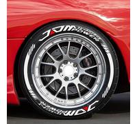 WENINETIES 8 Adesivi per Pneumatici per Porsche 934/5/935 (Moby Dick), Kit Lettere Performance Scritte Ruote Tuning Sport Design Personalizzazione Grafica Ruota,8*JDM + 8*White Stripes