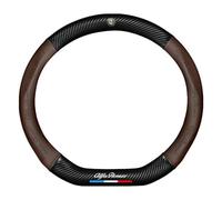 WENINETIES Auto Coprivolante per Alfa Romeo Stelvio Giulia Giulietta Sportiva Mito, Volante Coprivolante Cassa dello Sterzo Antiscivolo Copristerzo Auto Accessori,Type-D,B