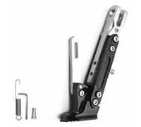 WENINETIES Cavalletto Laterale Moto per KYMCO People S 125, Supporto Regolabile Alluminio CNC Piede Parcheggio Accessori Modificazione,Silver