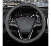 WENINETIES Coprivolante Auto per Nissan Qashqai 2 (II) J11 I 2017-2021, Pelle Microfibra Coprivolante 37-38cm/15'' Traspirante Antiscivol Accessori Auto Interno,O Type-B