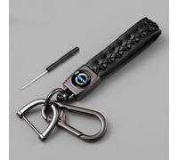 WENINETIES Portachiavi Auto per Volvo EX30 EX90 R Design, Leggero e Molto Resistente Moschettoni per Chiavi Dell'auto Auto Accessori Ideale Come Regalo,Black-A